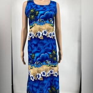Bonaire Hawaii Sleeveless Midi Dress Size L